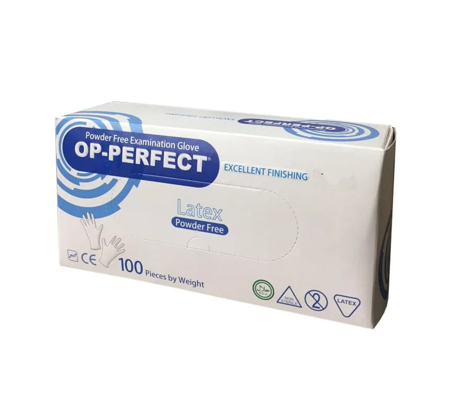 دستکش لاتکس فاقد پودر اپی پرفکت OP Perfect Powder Free Latex Examination Gloves Small Size