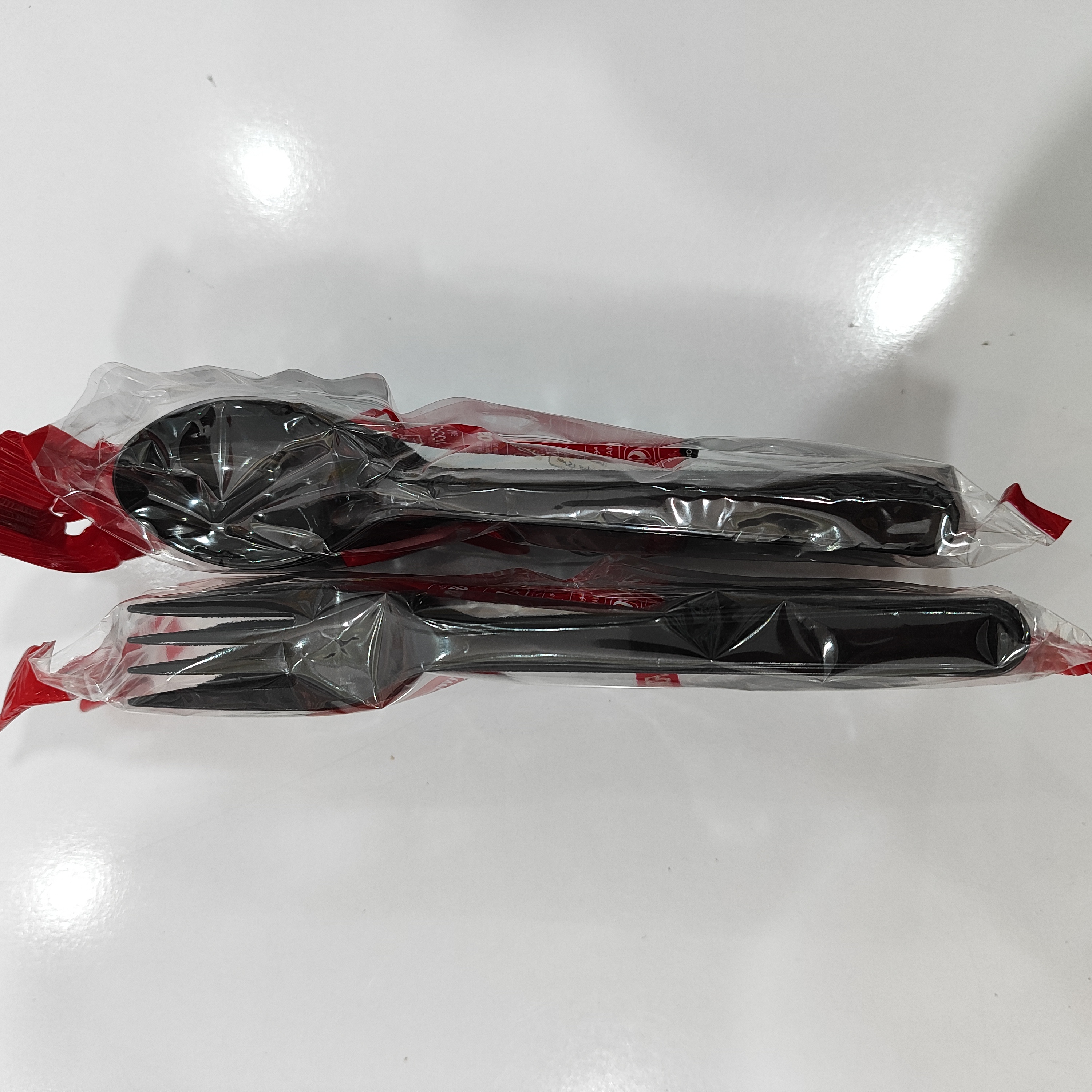 قاشق چنگال یک بار مصرف مشکی