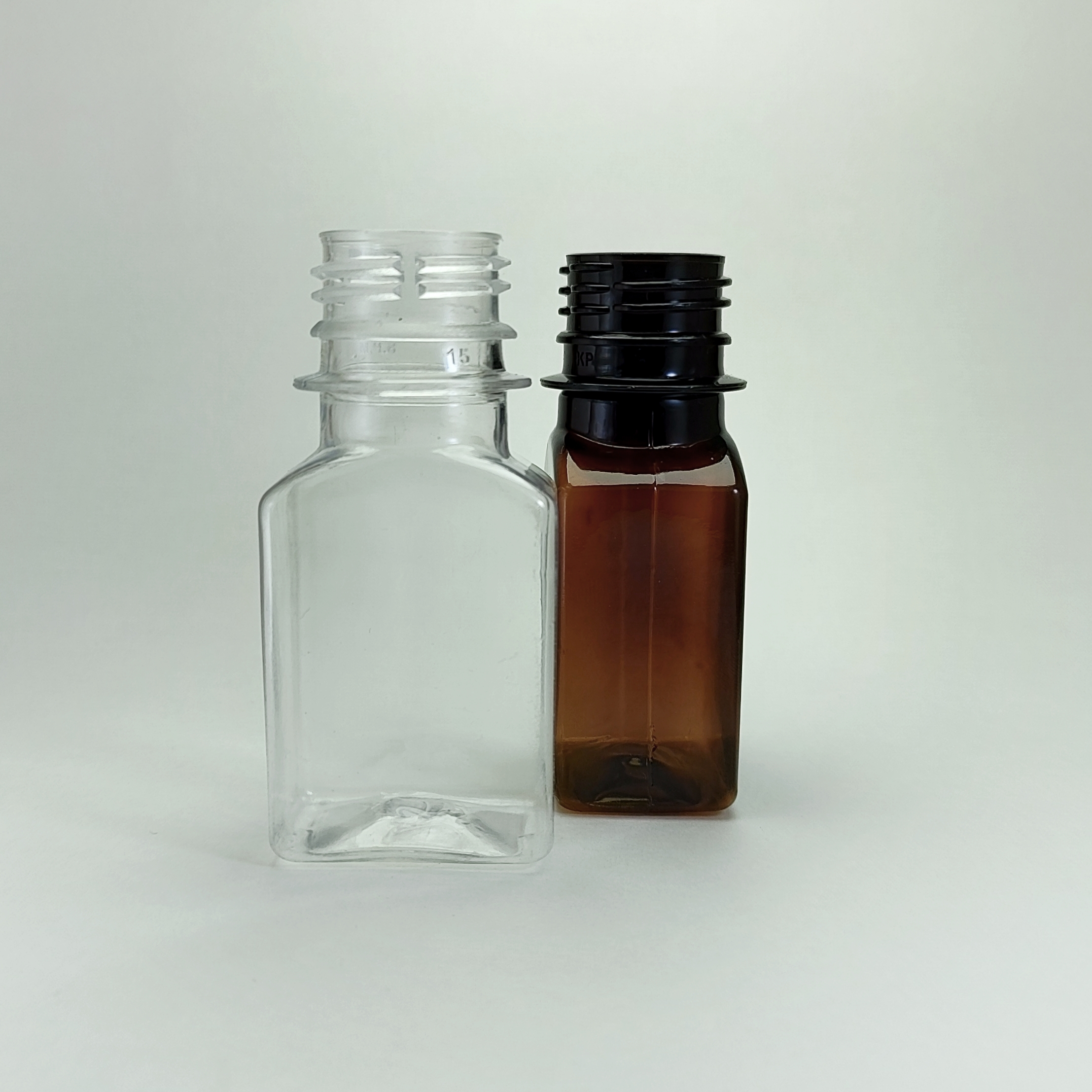 بطری پلاستیکی پت 60 سی سی کتابی دهانه 28 - شفاف / ۱۰۰ عددی