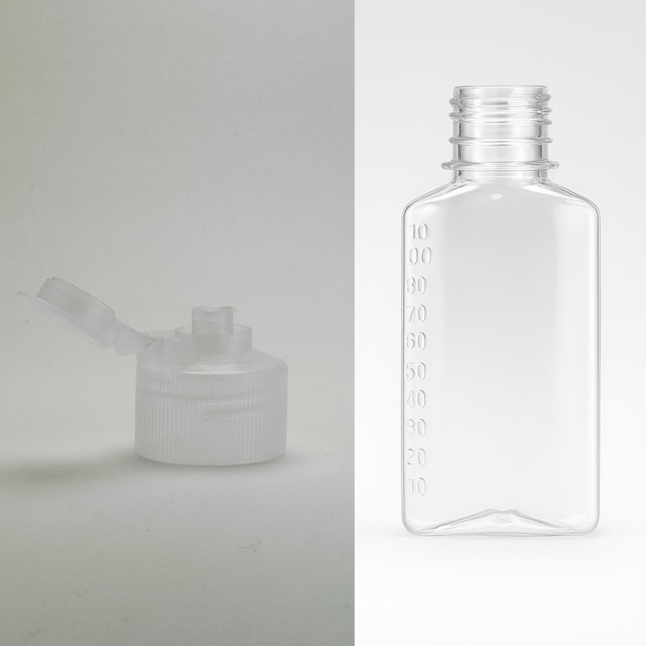 بطری ۱۲۰سی سی با درب تاج خروسی بسته ۱۰۰ عددی _ پت پلاستیکی 120 میل مدل کتابی