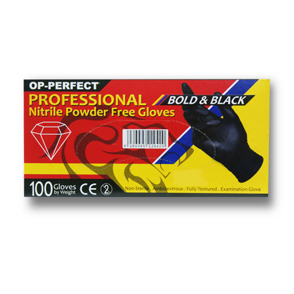 دستکش نیتریل مشکی اوپی پرفکت 100 عددی OP Perfect